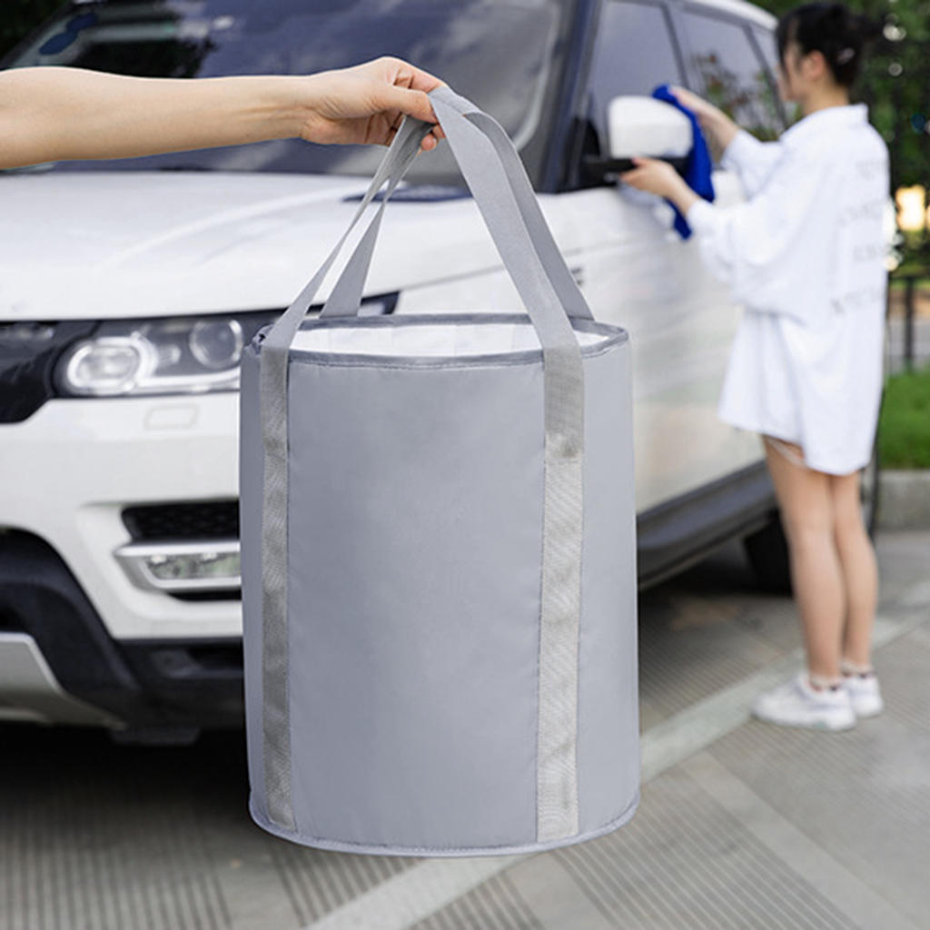 Folded Foot Soak Bath Basin Foot Bath Tub Laundry Tub Washing Basket Washbasin Feet Soaking Bag for Car Travel Washing Gardening