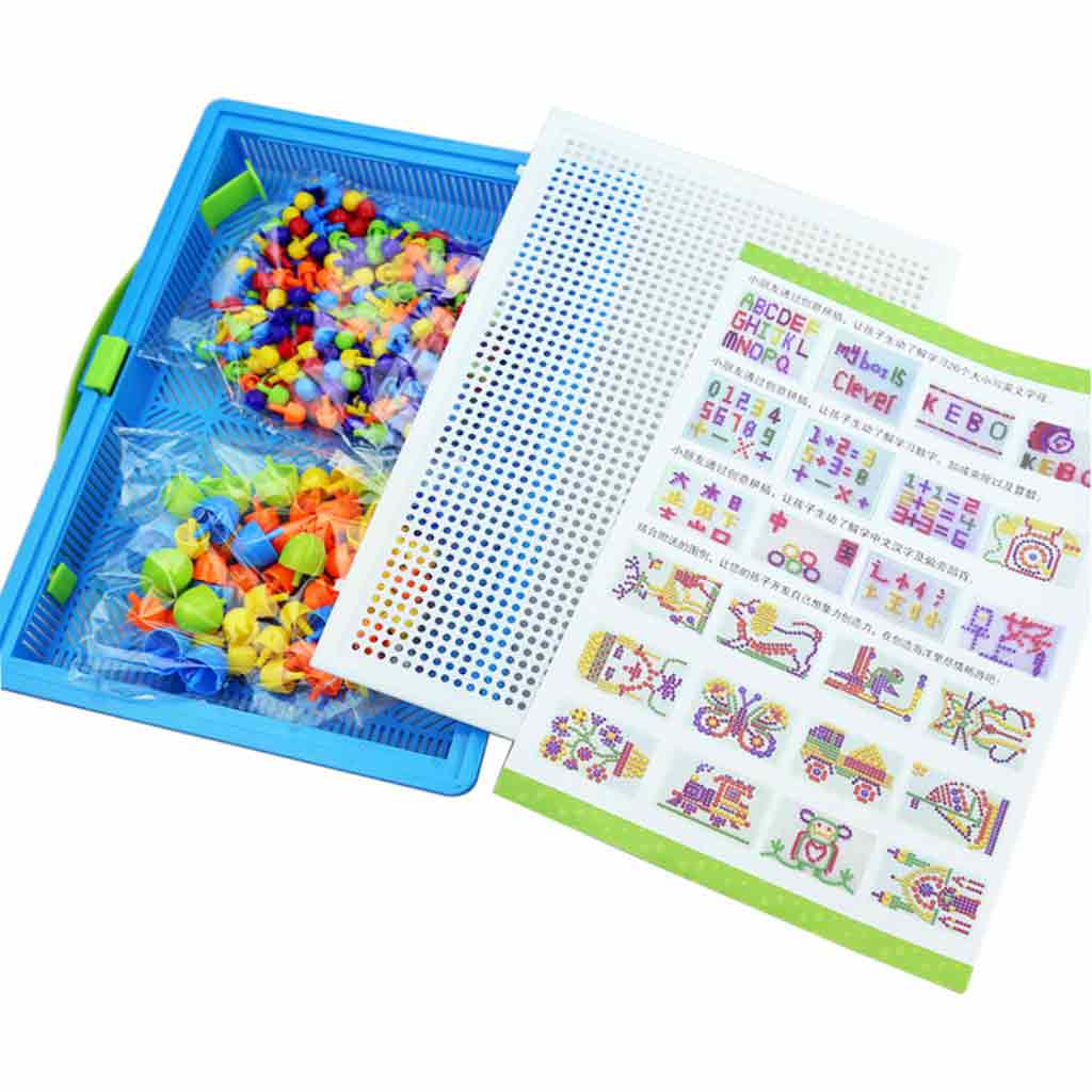 DIY Toys Puzzle Creative Mosaic Mushroom Nail Kit Button Art Kids Toys