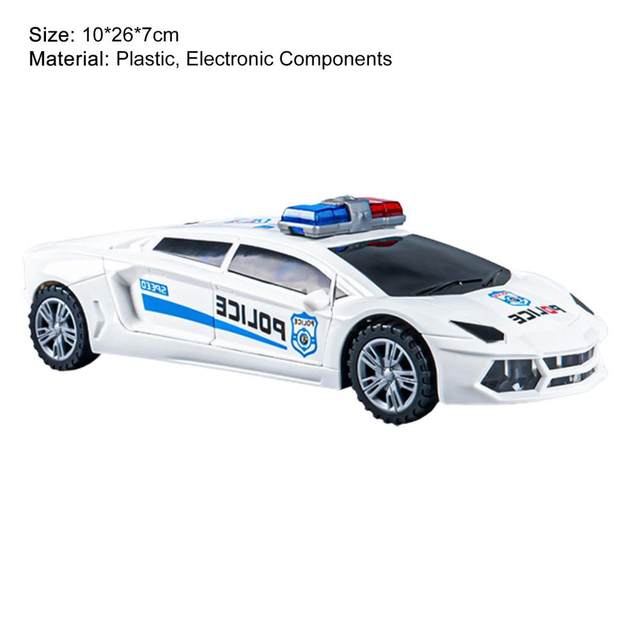 Dança elétrica deformação girando universal polícia carro música led luz  meninos legal brinquedo carro natal presente de aniversário - AliExpress