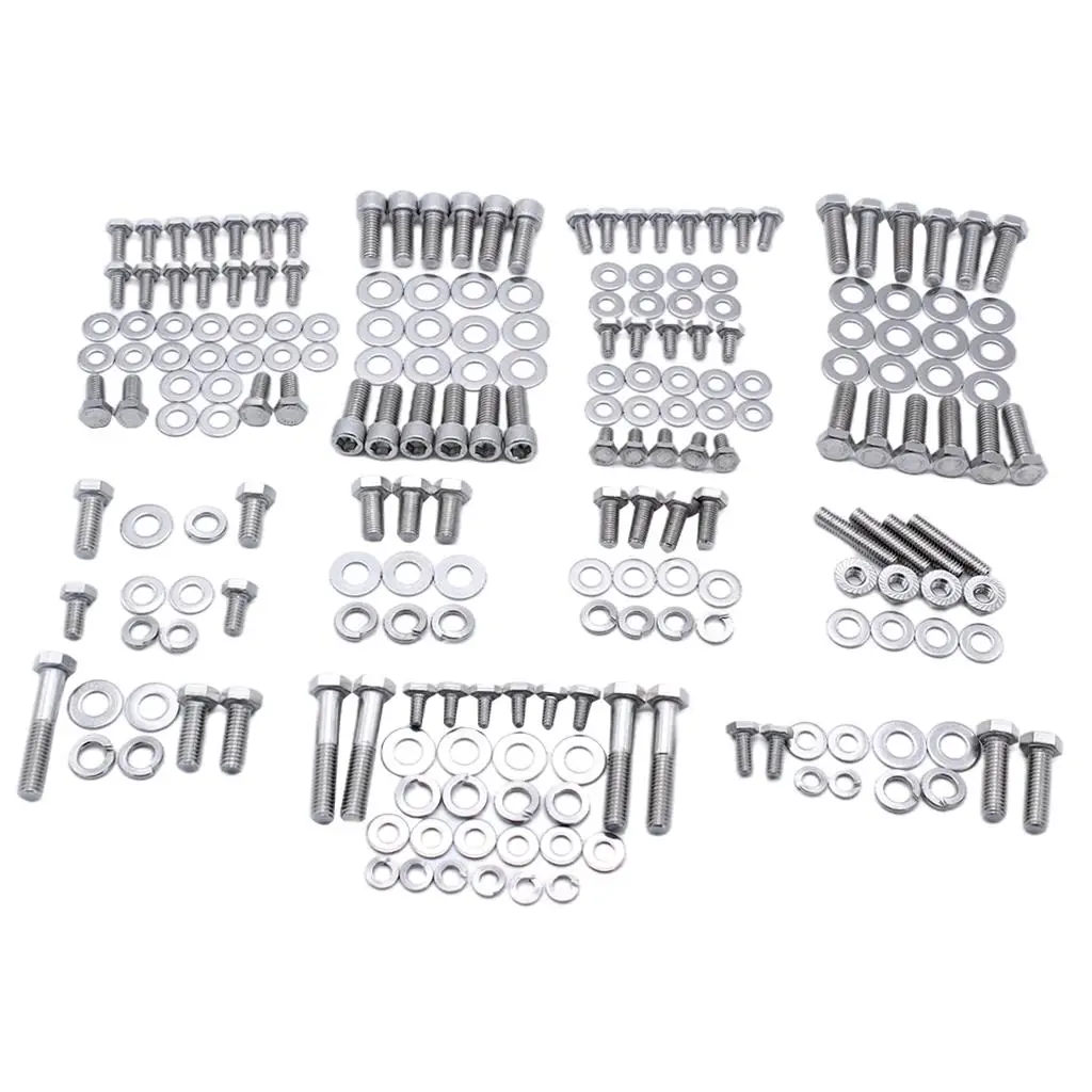 Engine Bolts Kit High Performance Small Block Fit for Chevy Sbc 265 327 350 400 Engines Accessories Durable Spare Parts