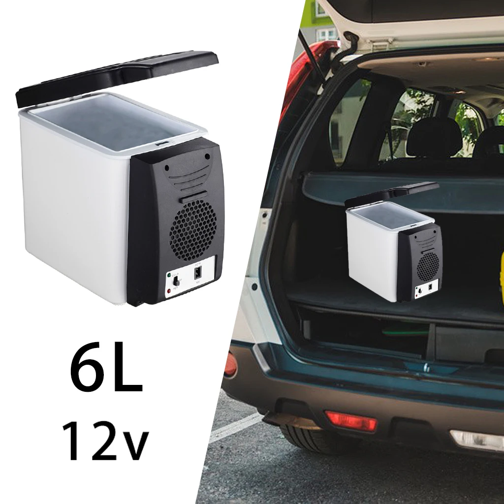 Portable Refrigerator Fridge, 6L 12V Car Fridge Freezer, Electric RV Car Cooler Refrigerator for Vehicle, Boat