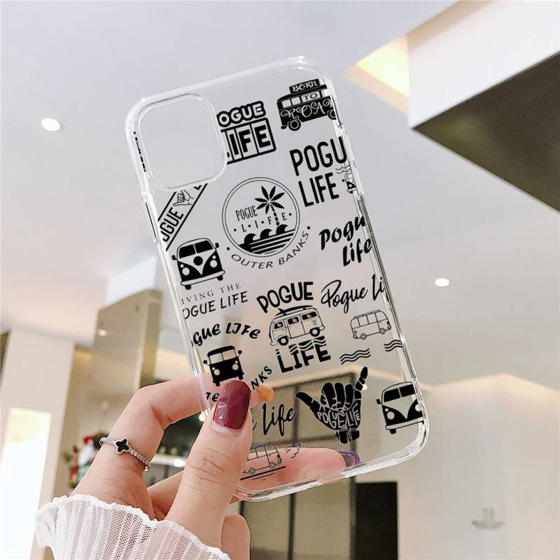 Outer Banks OBX Livin' the Pogue Life Phone Case Transparent soft For iphone 13 7 8 11 12 plus mini x xs xr pro max cheap iphone xr cases