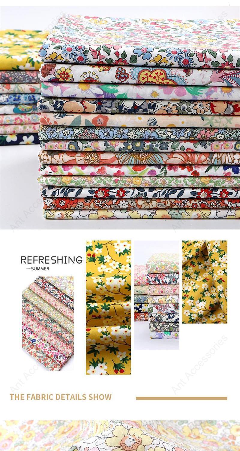 50x150CM Pastoralen Floral Twill Baumwolle Stoff DIY kinder Tragen Tuch Machen Bettwäsche Quilt Dekoration Hause – Detail 1