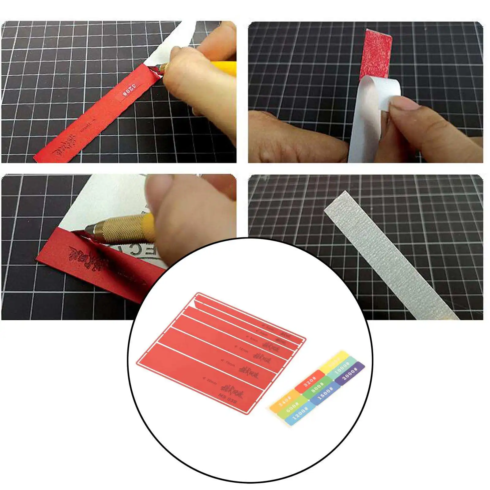 6 Pieces Grinding Stick Manual Craft for Gundam Model Accessories Tool