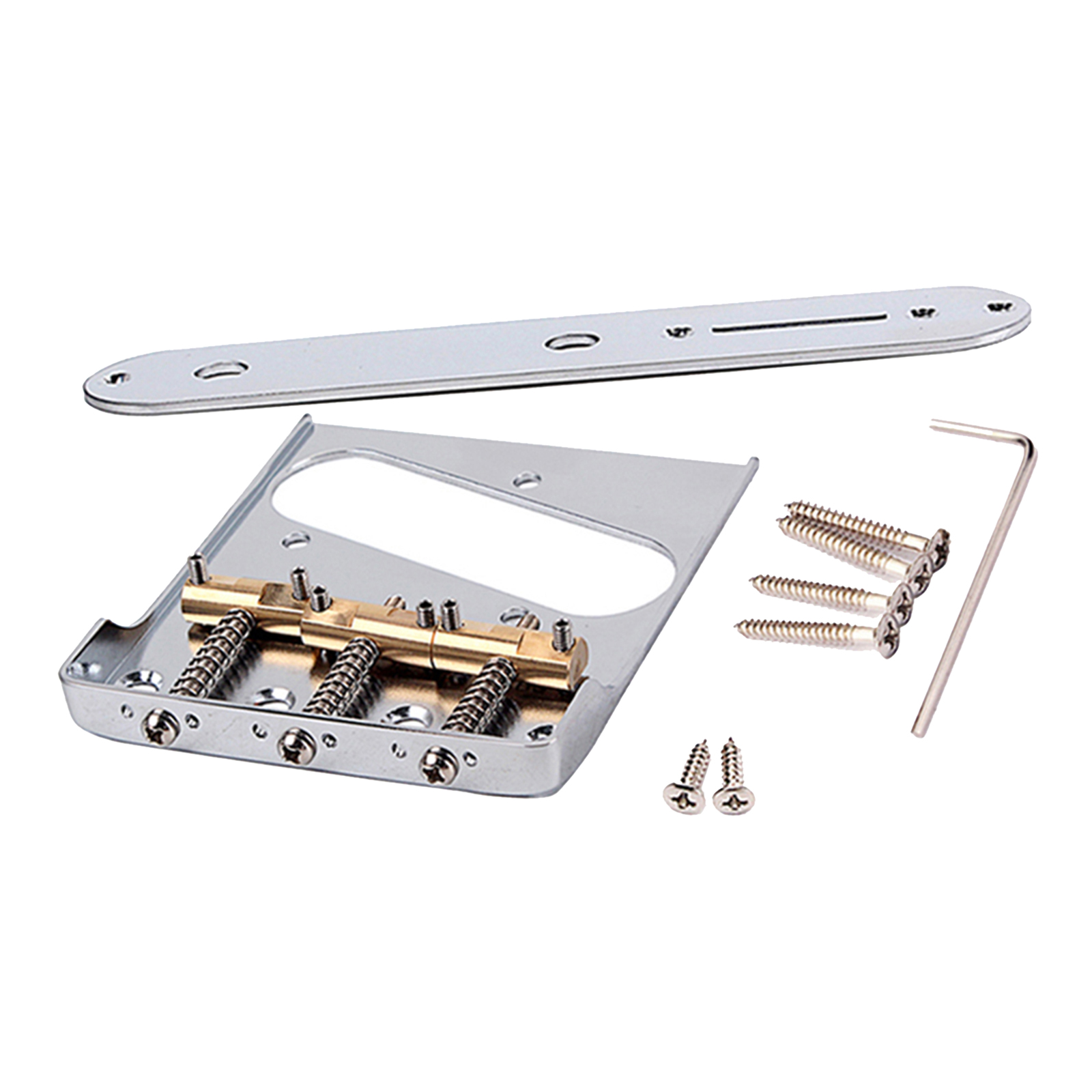 Chrome Vintage Guitar Bridge and Bridge Parts For TL-Style Electric Guitar
