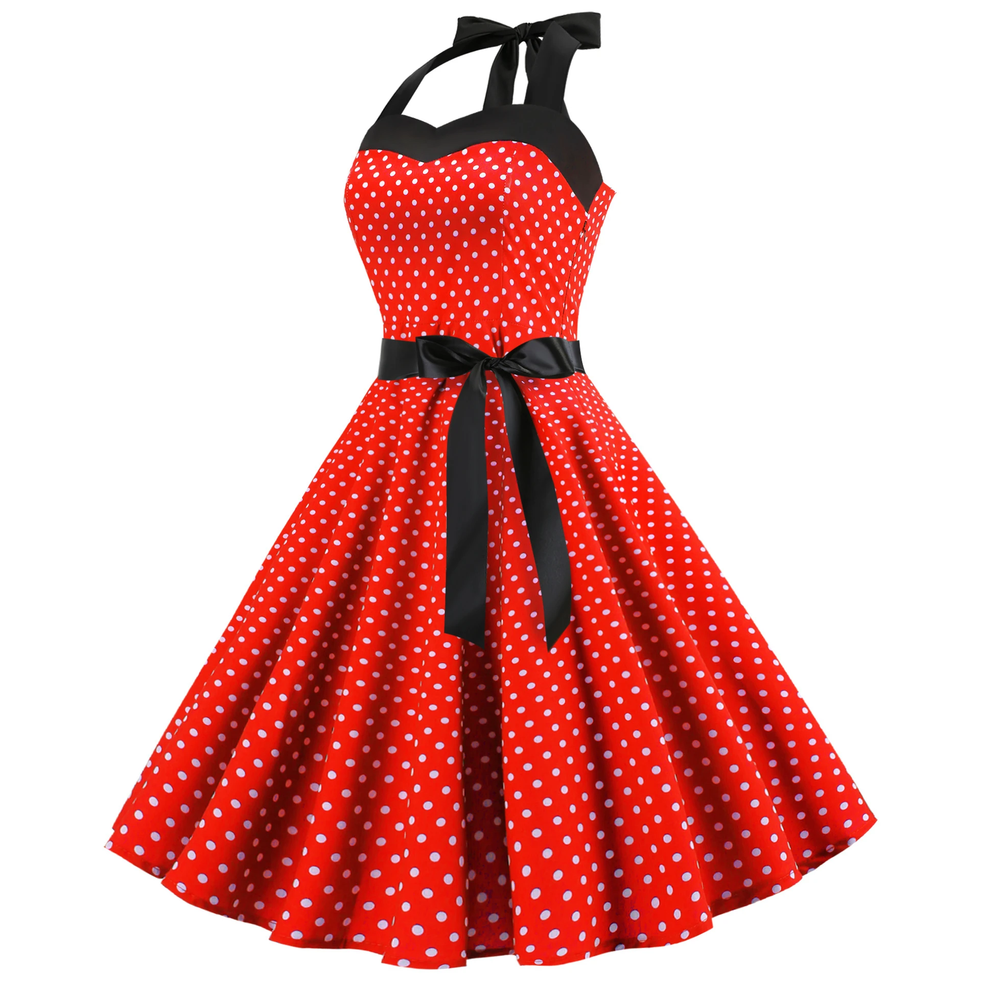 Maggie Tang 50s VTG Hepburn Rockabilly Pinup Party Swing Business Dress R-570 