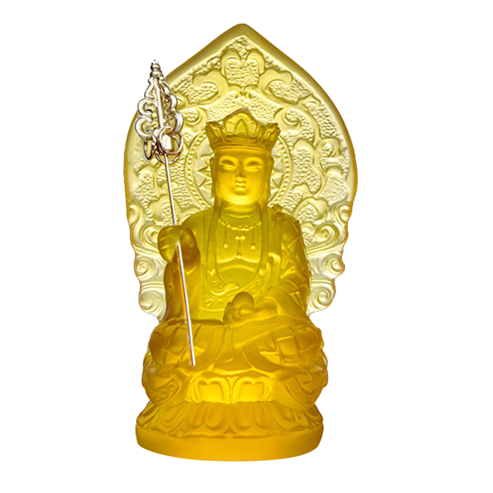 Resin Buddha Statue Ksitigarbha Bodhisattva Tangseng Statue East Asian Decor