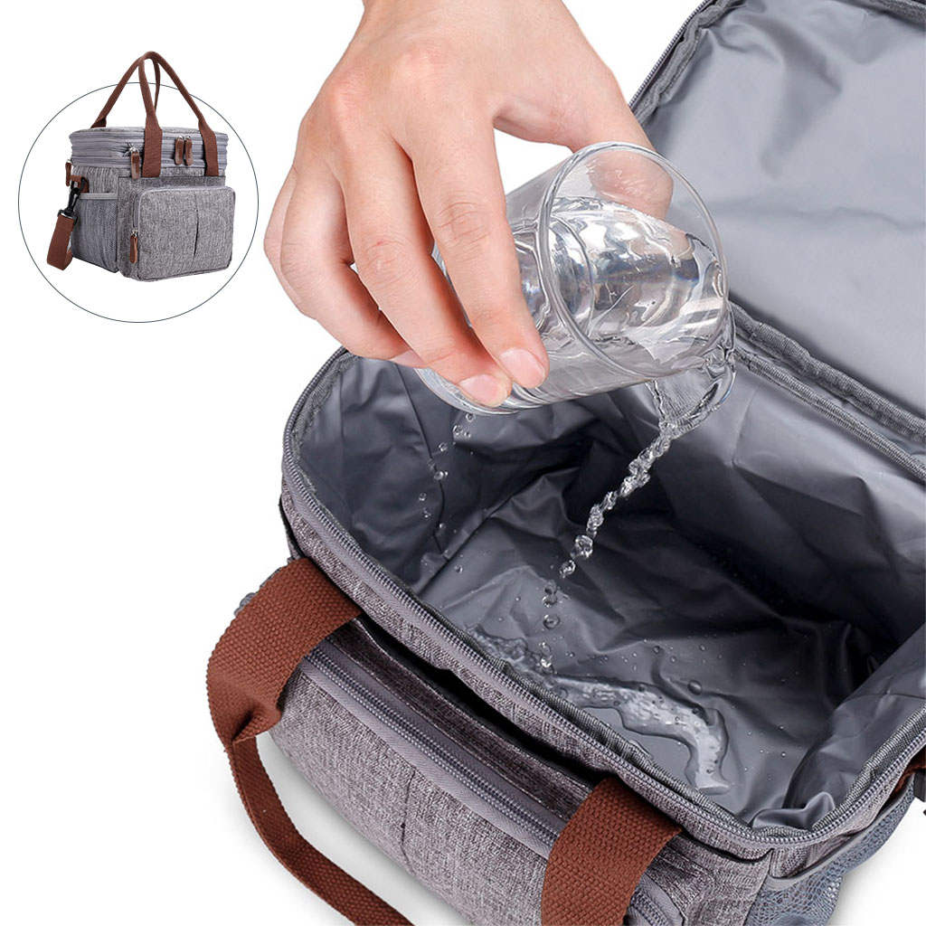 Portable Insulated Thermal Lunch Bag for Women Men Soft Leakproof Cooler Tote Bag Waterproof for Work Travel