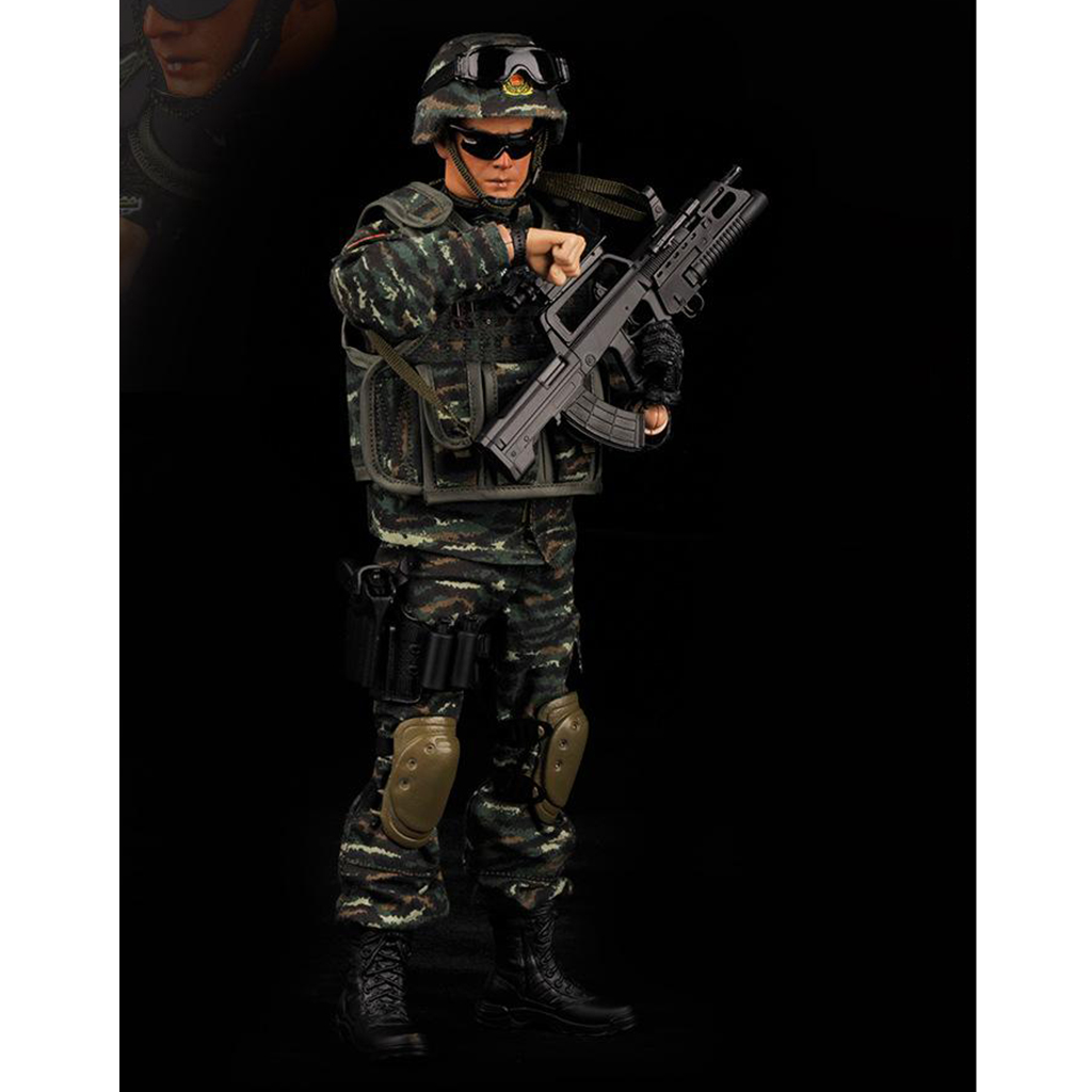 1/6 Special Forces Action Figure, DIY Movable Realistic Headsculpt Soldier