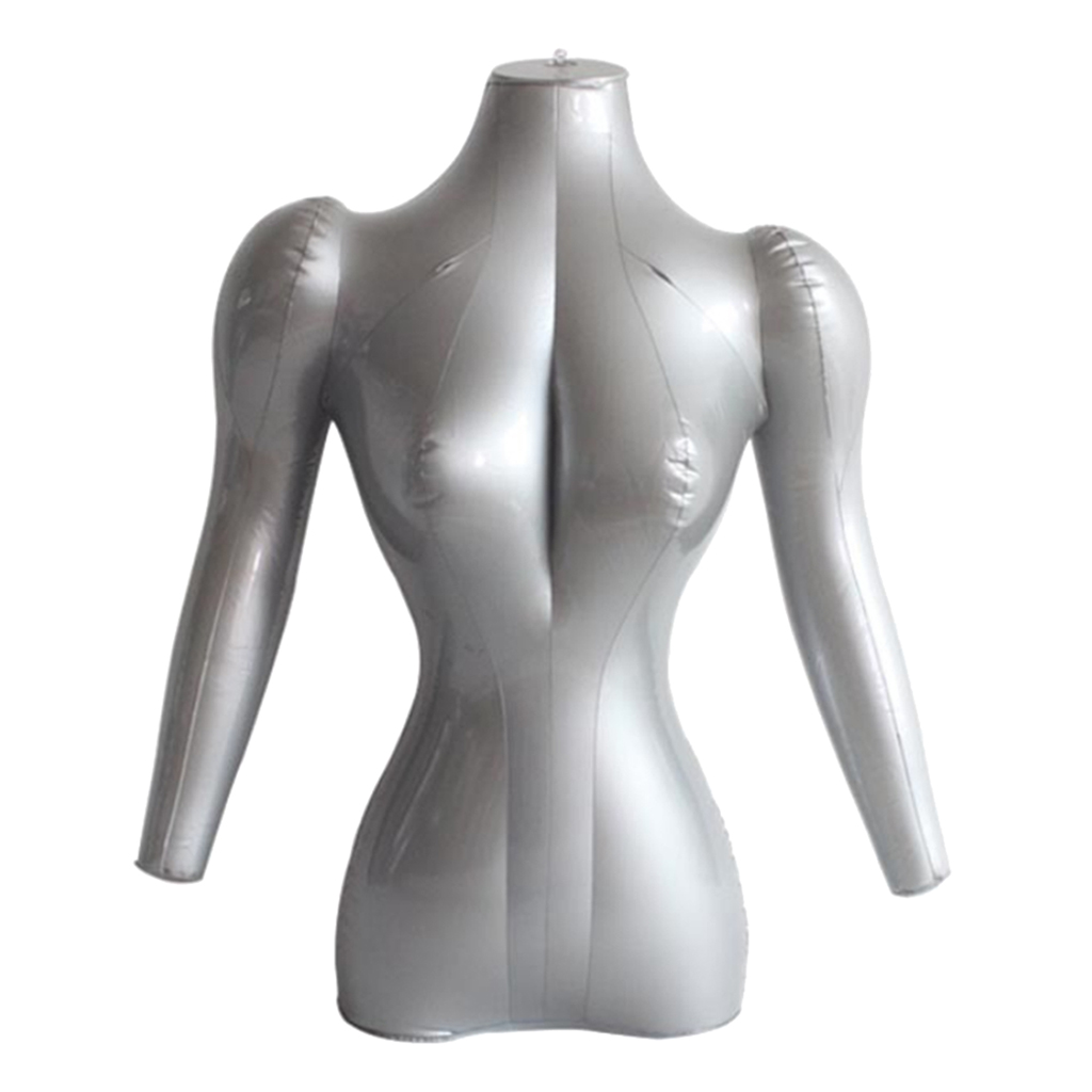 PVC Inflatable Adult Female Mannequin Bust W/ Arms Display Dummy Models