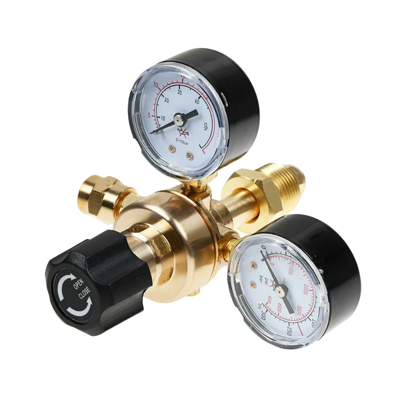 New Flow Meter Pressure Regulator Argon CO2 Pressure Reducer Pressure Reducing Valve Welding Gas Welder, Black