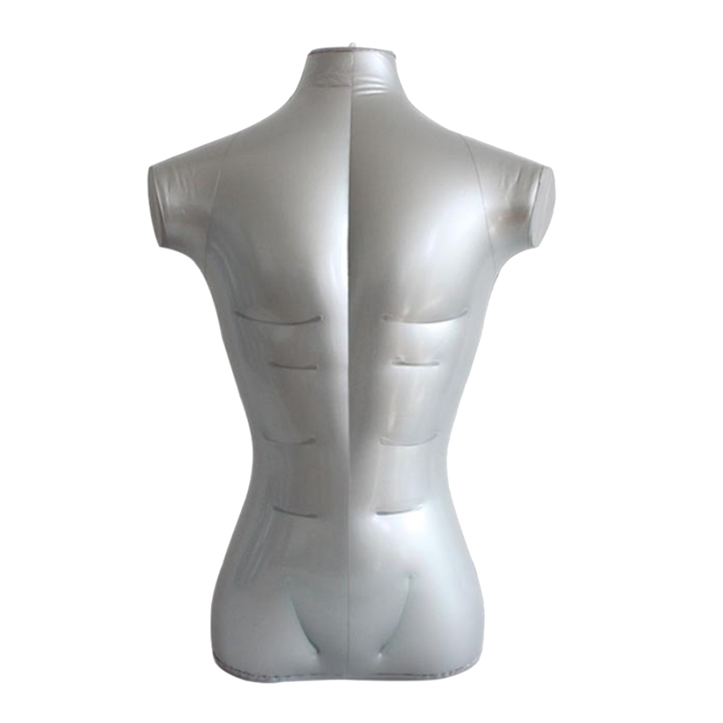 PVC 28.35'' Inflatable Adult Male Mannequin Bust Top Display Dummy Models