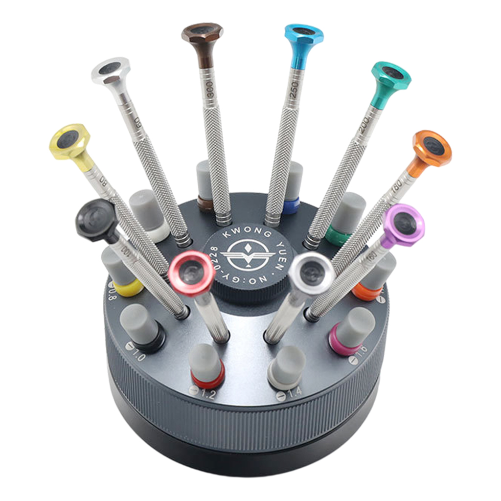 0.6mm-3.0mm Screwdrivers Set with Turnable Socket Professional Repair Tools for Watchmakers, Jewelry Repairman