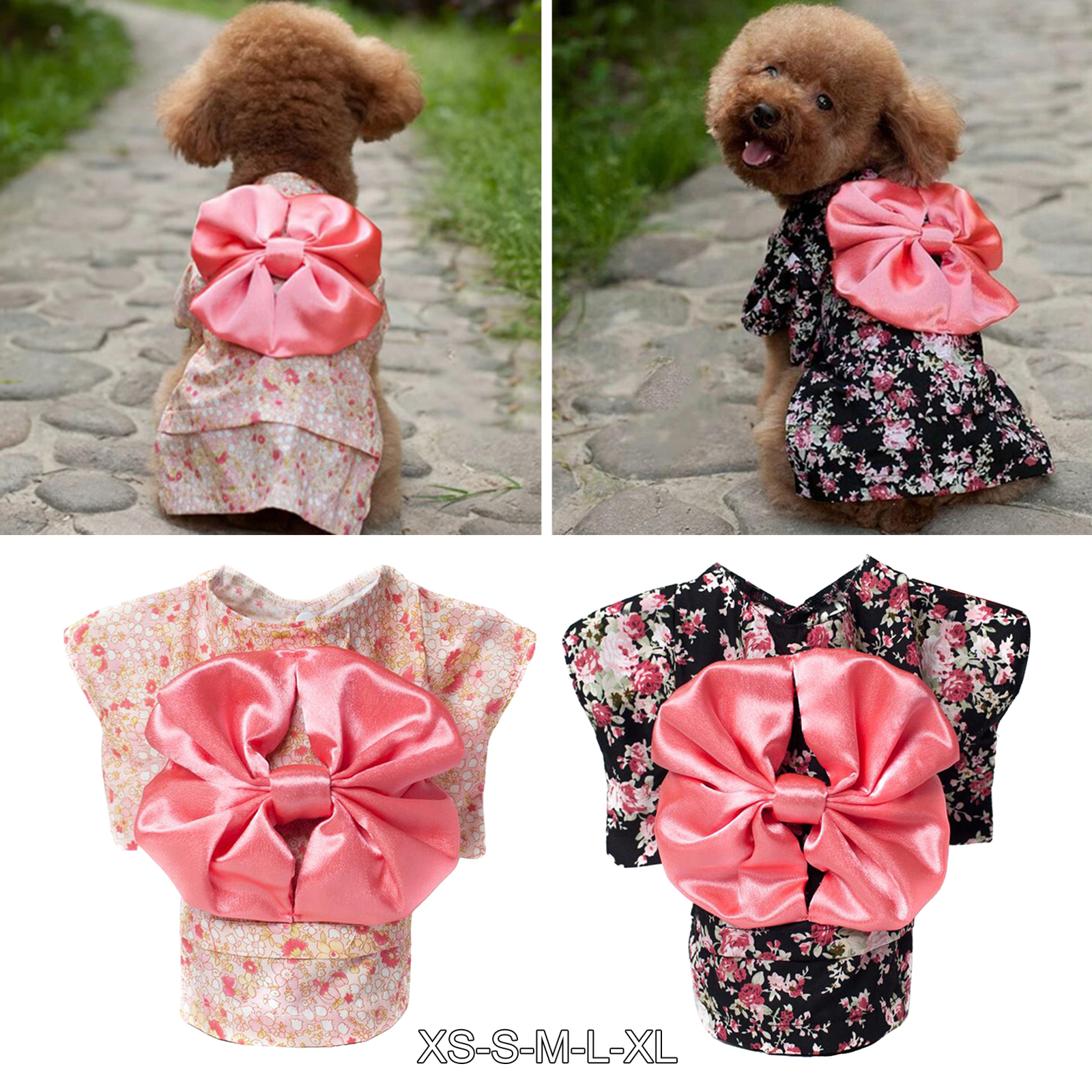 Lovely Cat Kimono Apparel Teddy Puppy Dress Up Costume Skirt Summer Clothes