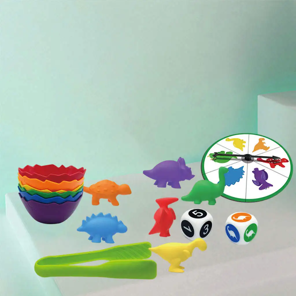 72Pcs/Set Counting Little Dinosaur Toys Math Learning for 2-4 Years Old Children