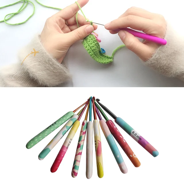 3.5/4.5mm Rainbow Crochet Hook Yarn Crochet Hook Ergonomic Crochet