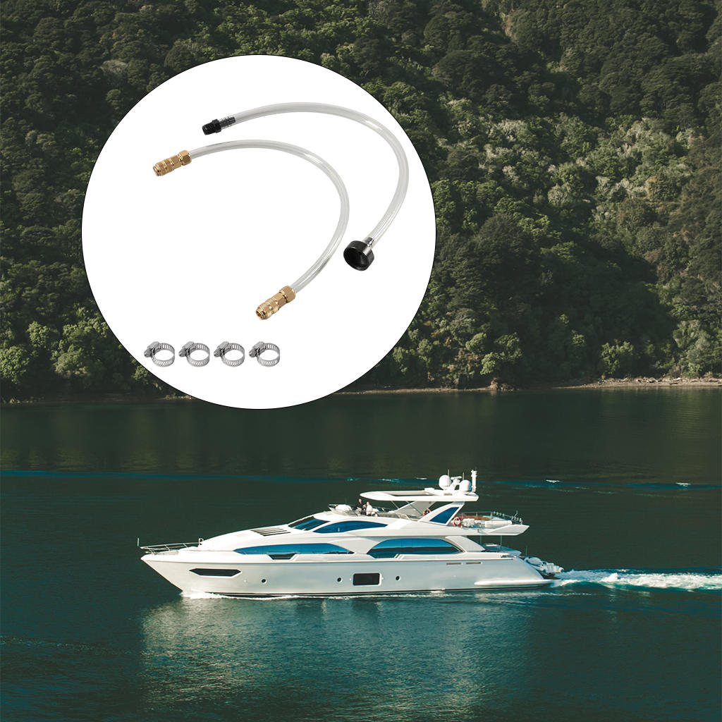 Set of 2 Bleed Tube Filler Kit Exhaust Kit Bridge Tube & Hose Fit for Seastar Hydraulic Steering Systems Inboard/Outboard