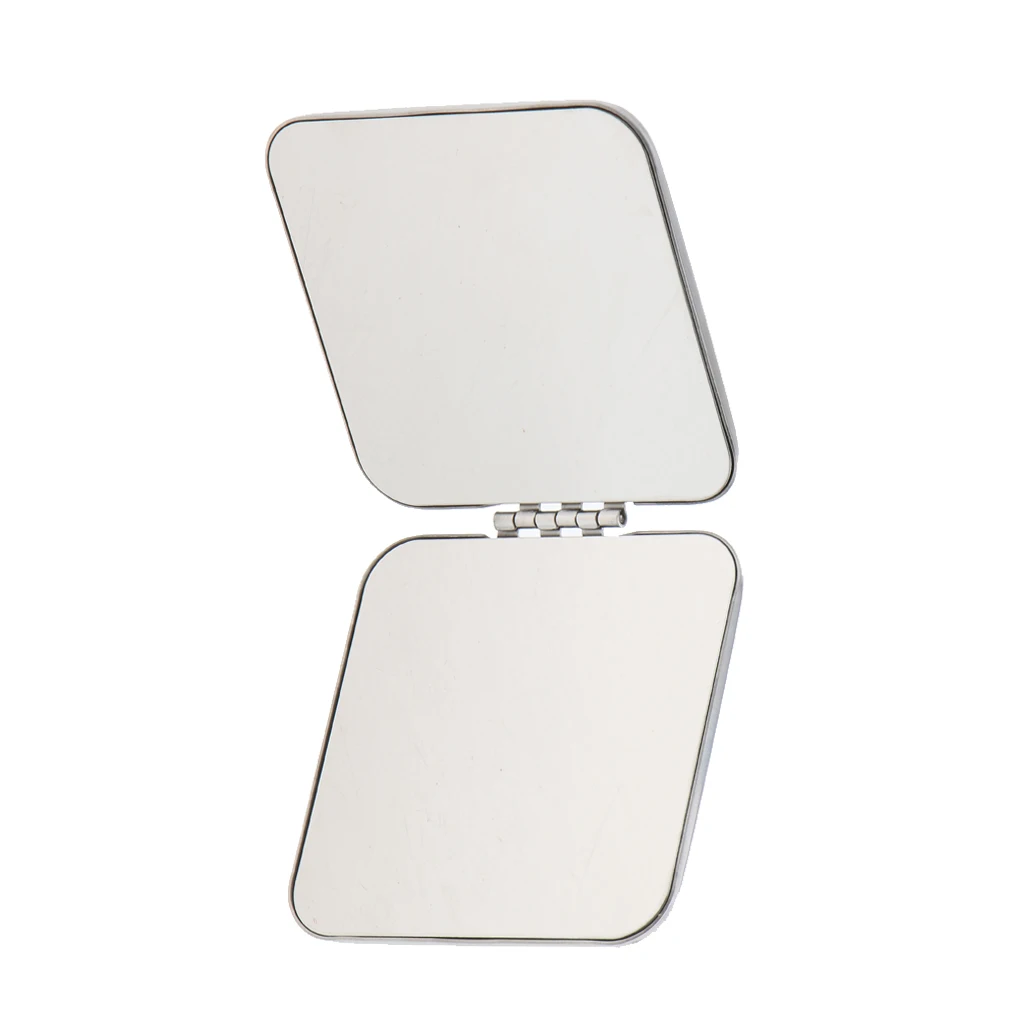 Compact Cosmetic Handbag Folding Makeup Magnifying Mirror FULL STEEL MIRROR