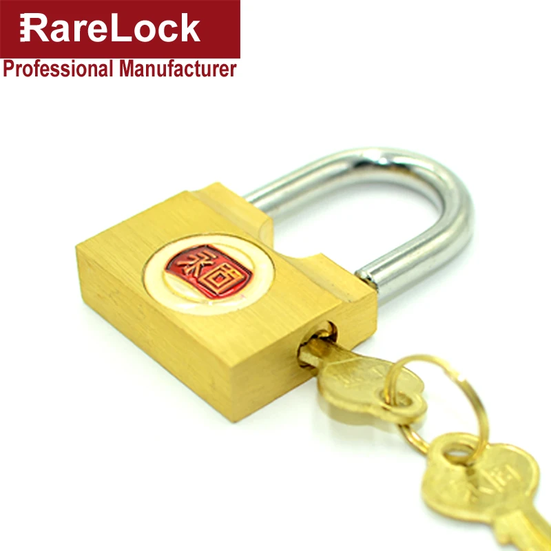 2 Pack Lot Padlock With Key Mini Small Brass Lock Luggage Cabinets Toolbox 