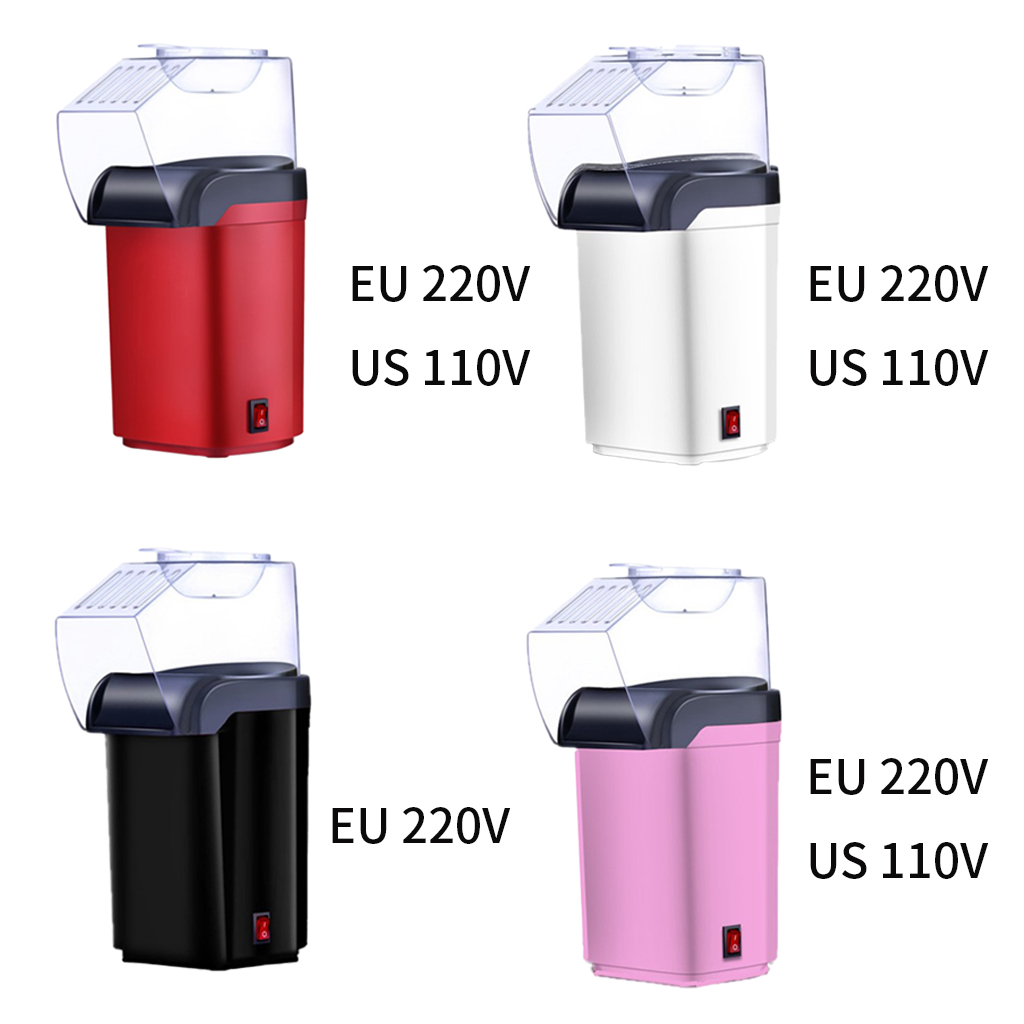 Small 1200W Hot Air Popcorn Popper Maker Machine with Measuring Cup, 3 Min Fast Popping -EU
