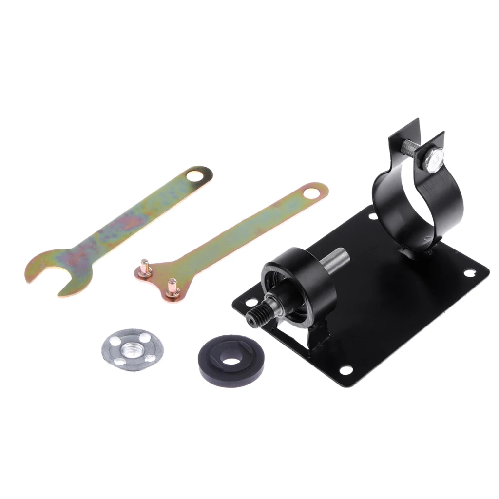 Electric Drill Cutting Polishing Grinding Seat Stand 10mm Holder Set Machine Bracket Rod Bar with 2 Wrench 2 Gaskets Metal