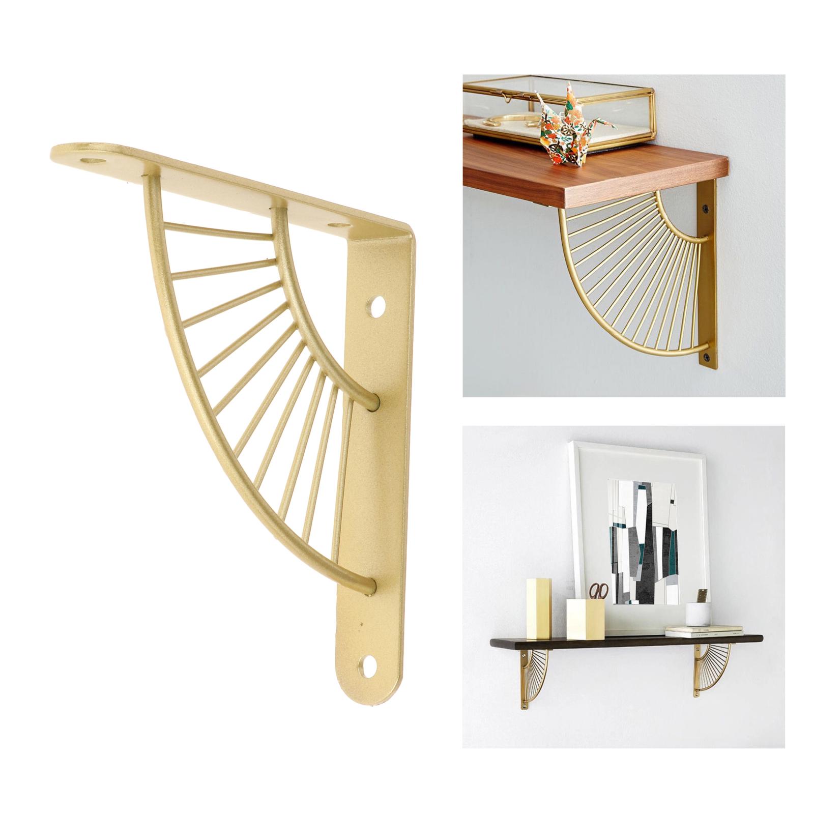 Nordic Wall Mount Shelf Bracket Fan-Shaped Support Corner Brace for Bathroom Kitchen Bookcase Hardware