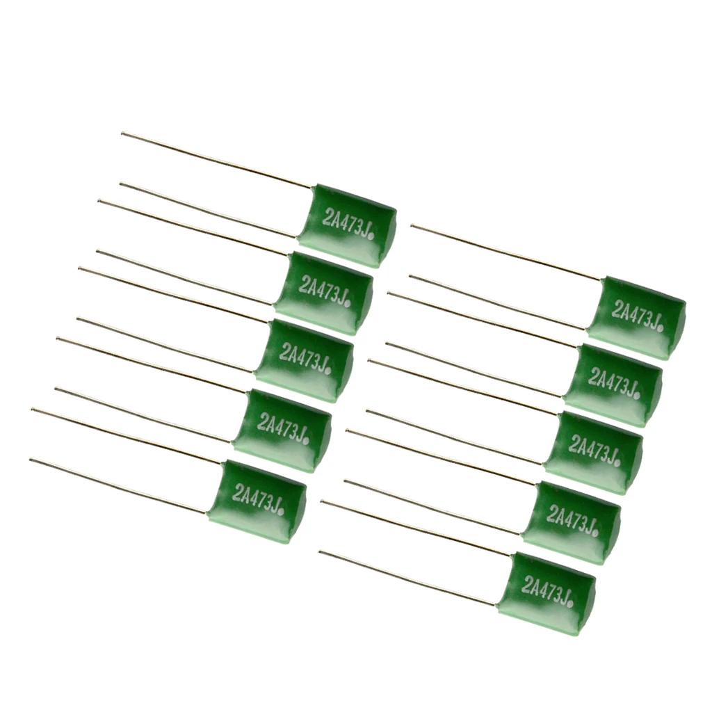 10x 0.047uf Polyester Film Capacitors Green for Electric Guitar/Bass Part Luthier Supply