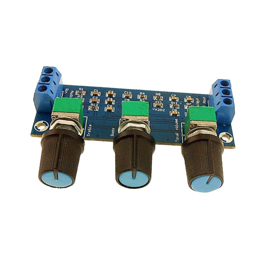 Amplifier Passive Tone Board Pre-amplifier Sound Adjustable Module 2-Channel