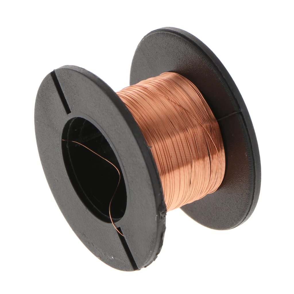 5Pcs Magnet Wire Enameled Copper Wire 0.1mm 0.004inch 15m 49.2ft