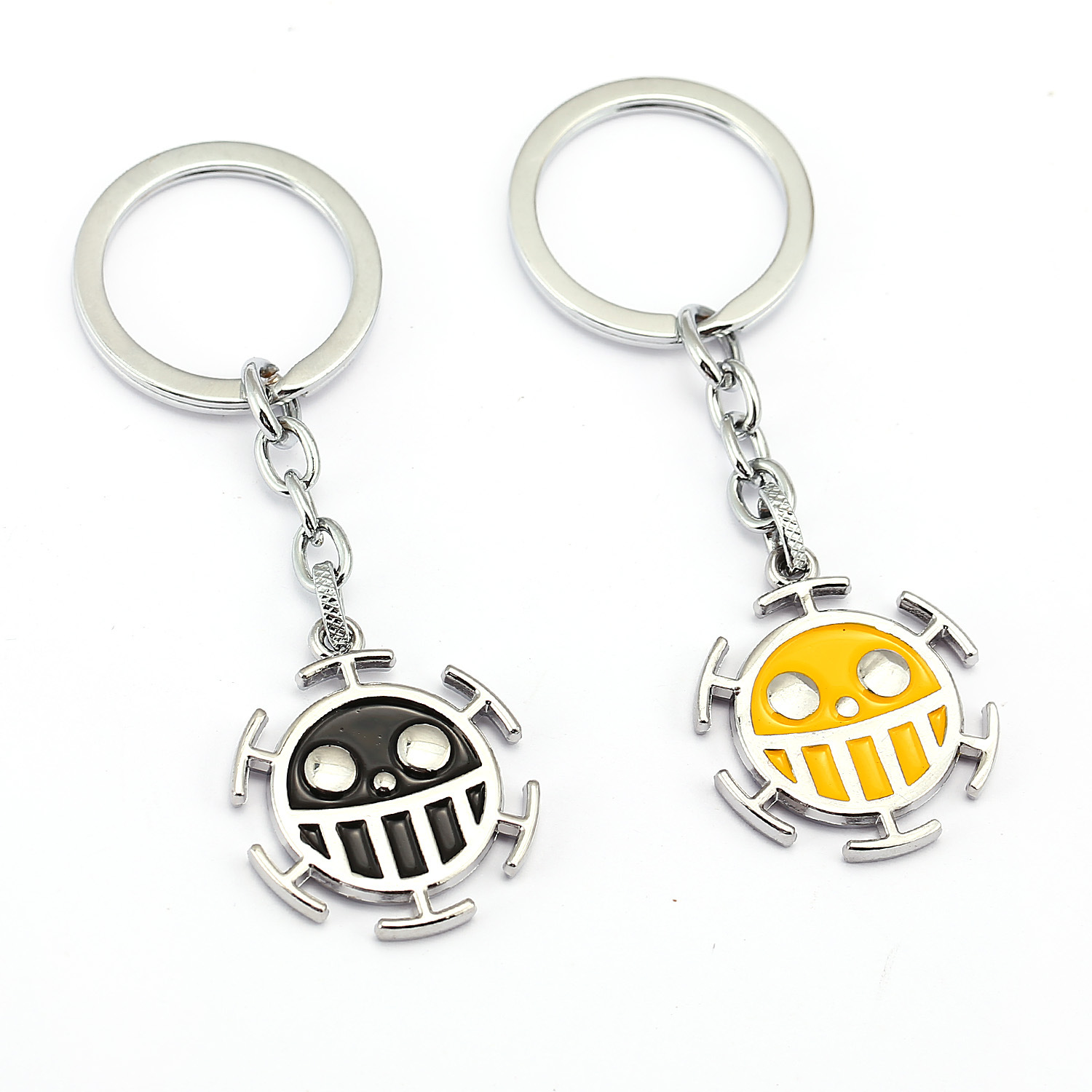 CWFDY set ONE PIECE Keychain Trafalgar Law Ring Holder Dracule