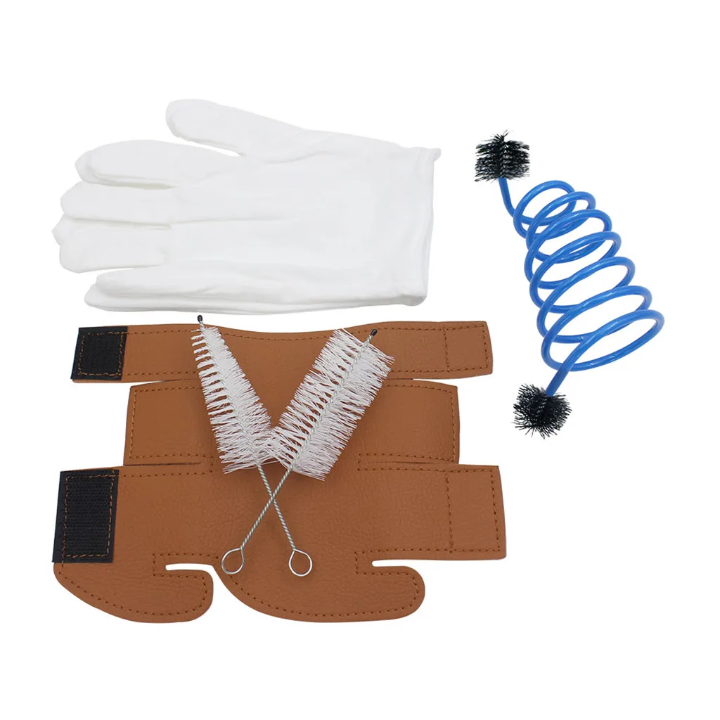 Trumpet Maintenance Cleaning Care Kit Set of 5 Brushes Protector Gloves Kit
