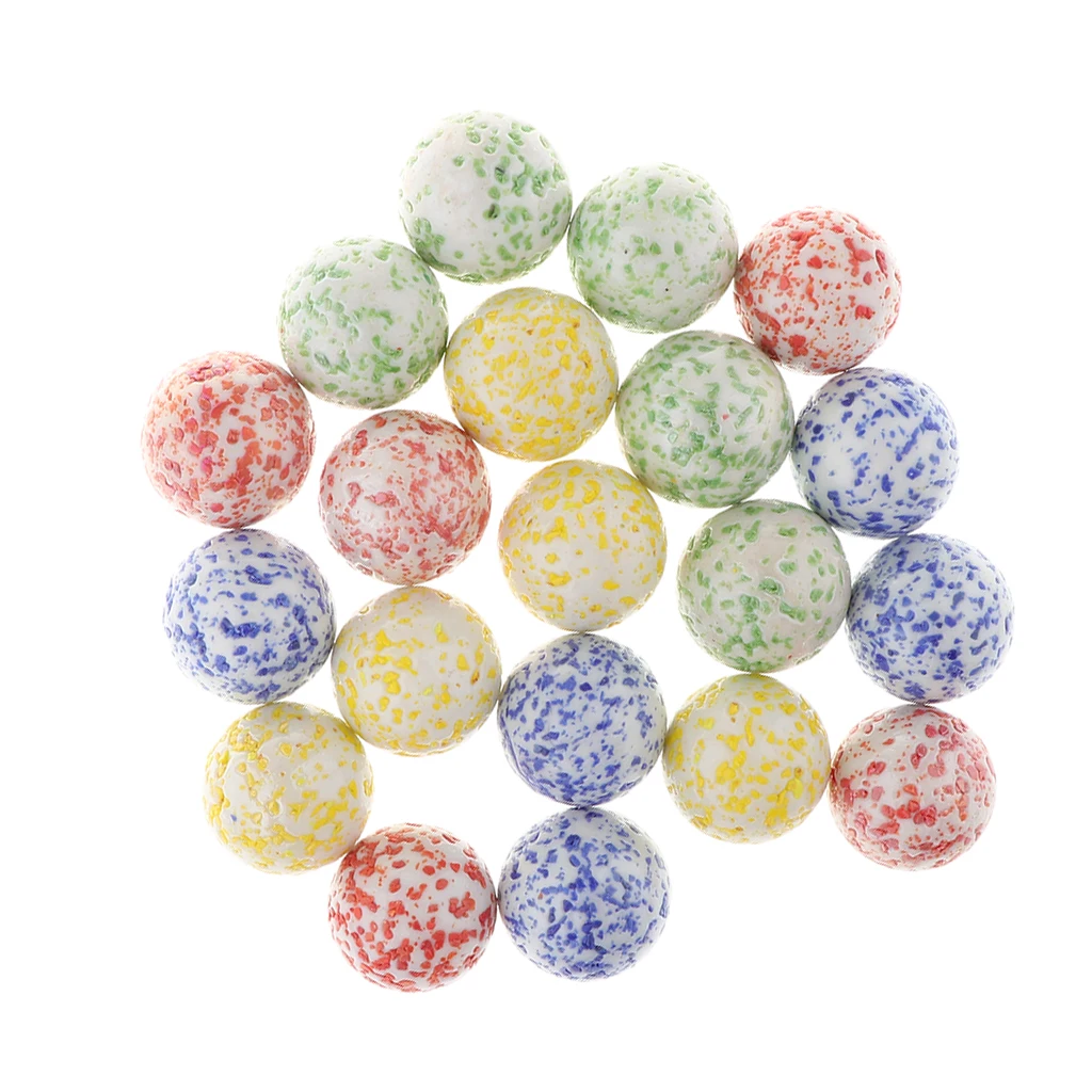 Prettyia 20x Speckled Glass Marble Ball Swirl Stress Marbles Toy Prettyia 20x Speckled Glass Marble Ball Swirl Stress Marbles Toy
