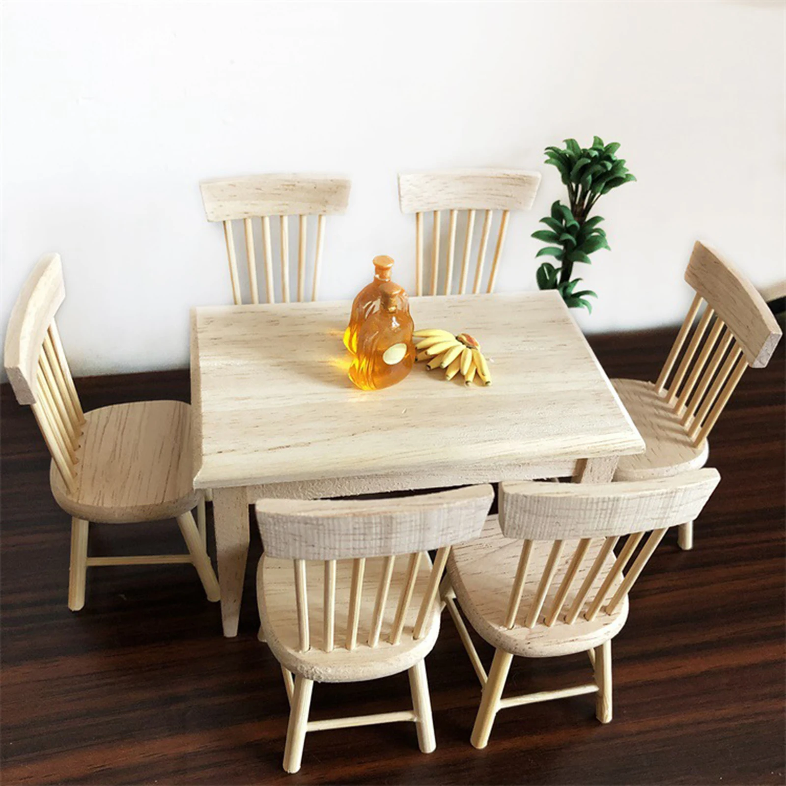 Wood 1:12 Scale Dollhouse Kitchen Table Furniture Fairy of Ages in The