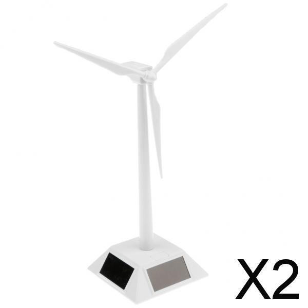 2xDIY Solar Powered Windmills Desktop Wind  Model Kids Science Toys