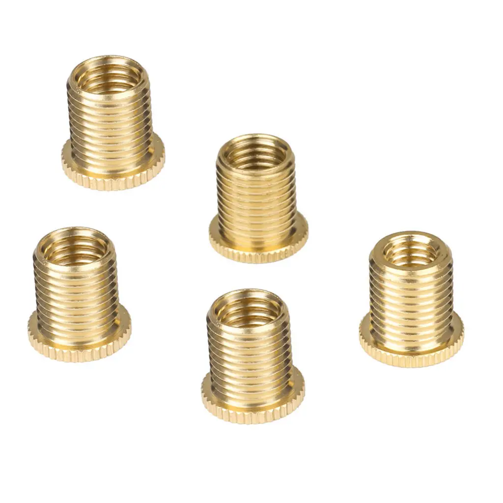 5X Aluminum Alloy Gear  Knob Thread Adapter Nuts Insert Set M10x1.25