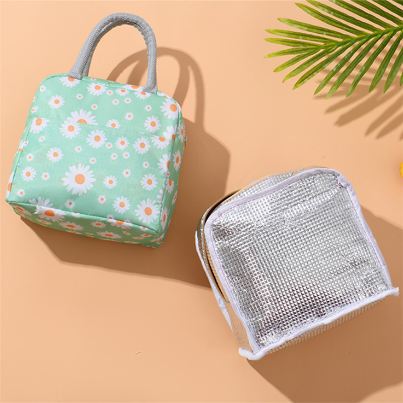 Sac à Déjeuner Isotherme Avec Fermeture Éclair - Nylon, 21x7.5x25 Cm, Pour Bureau, École, Pique-nique