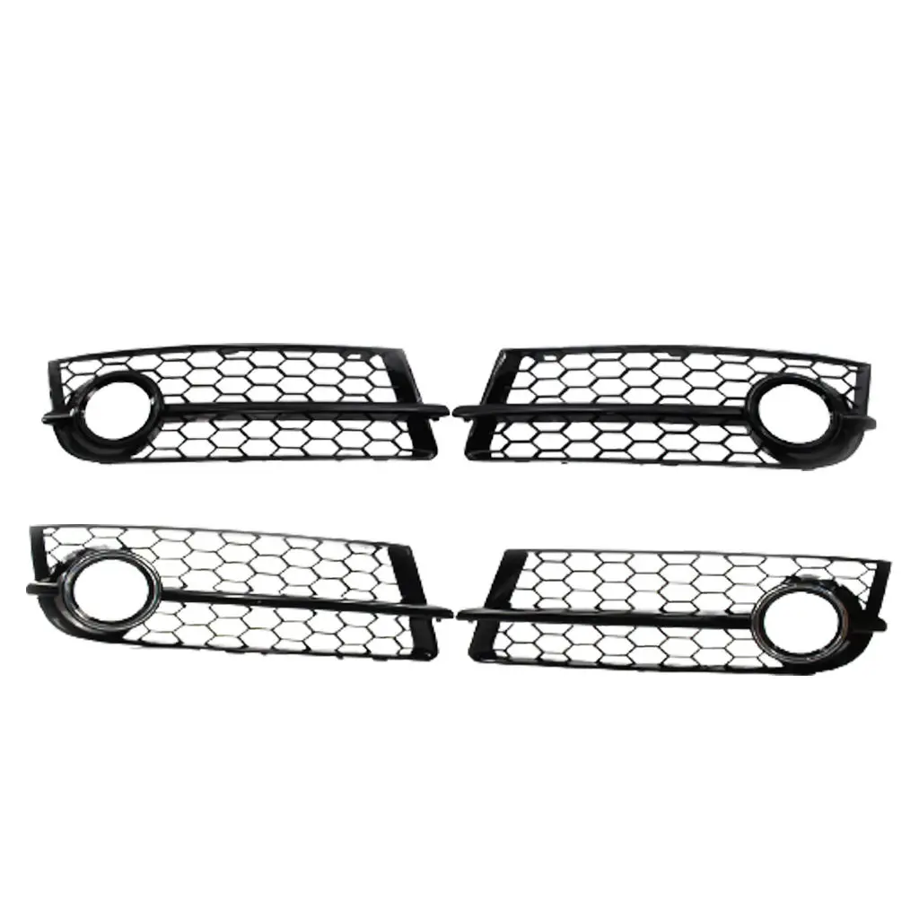 Left and Right Fog Light Grill Front Bumper Lamp Mesh for Audi TT 8J 2006-14