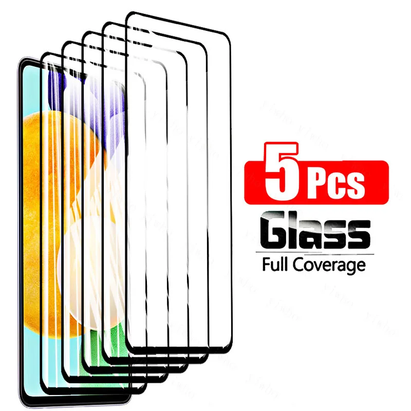 Full Glue Tempered Glass on For Samsung Galaxy A52 5G Screen Protector Glas for Samsung A52 A 52 52A Protective Film Camera Lens phone screen protectors