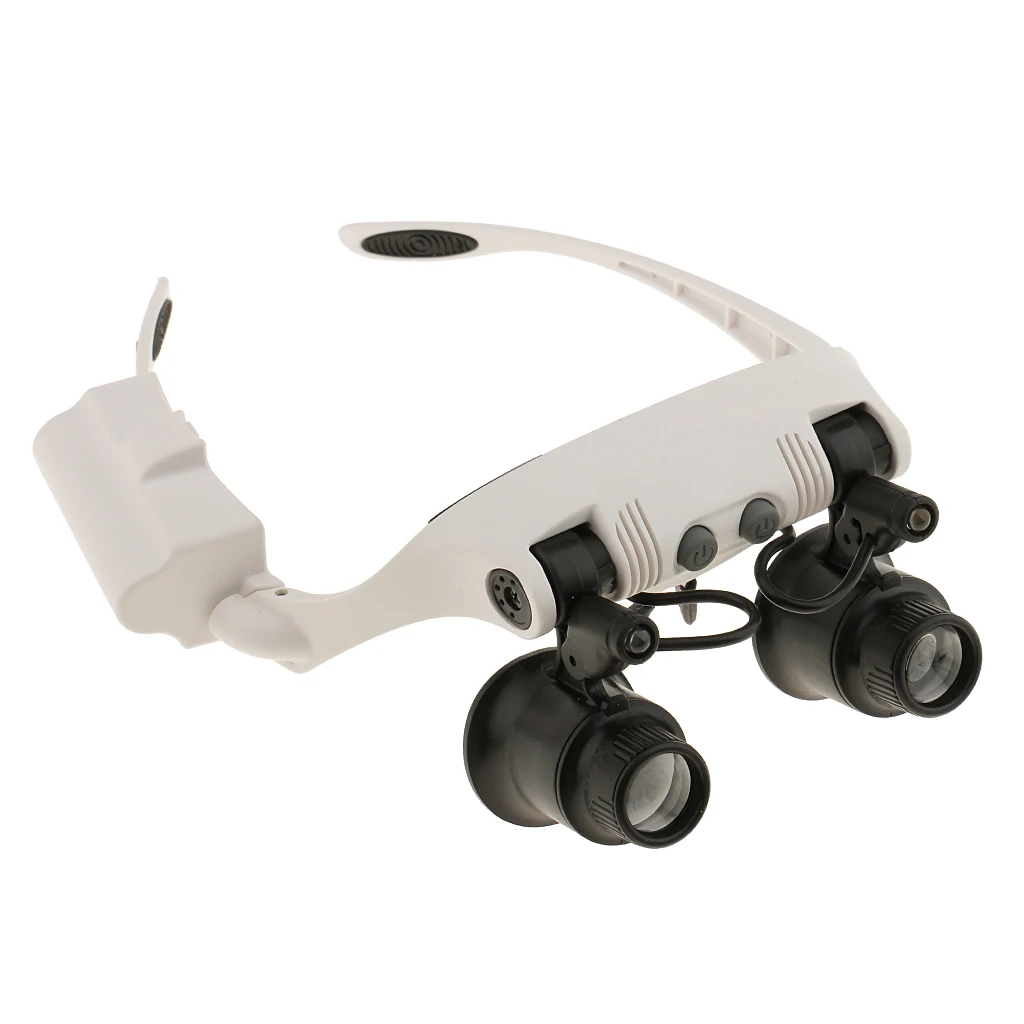 Jeweler Repair Headband Magnifying Glass Magnifying Glass 2 LED Visor