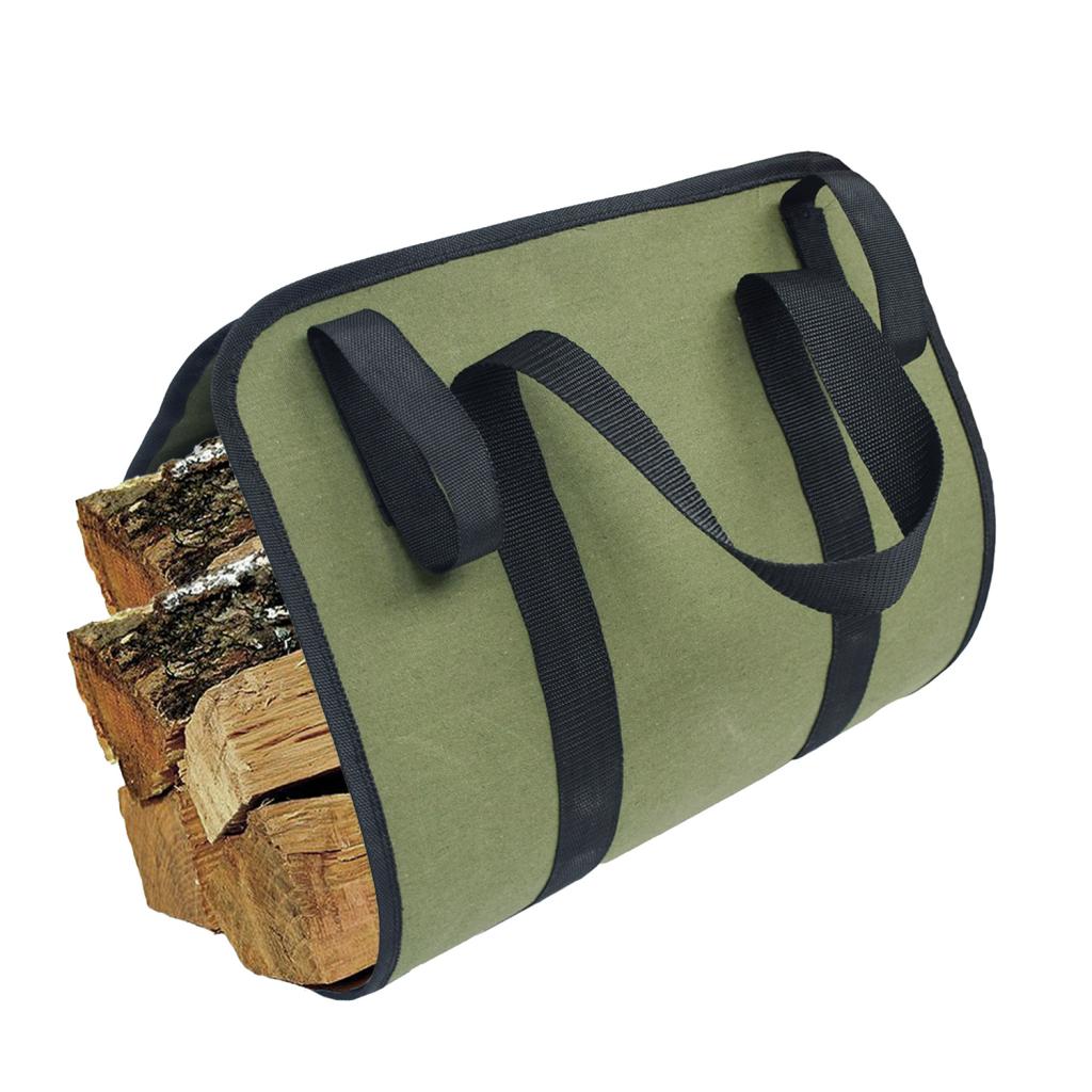 Extra Large Waterproof Firewood Log Carrier Canvas Firewood Holder Indoor with Handles for Easy Carry