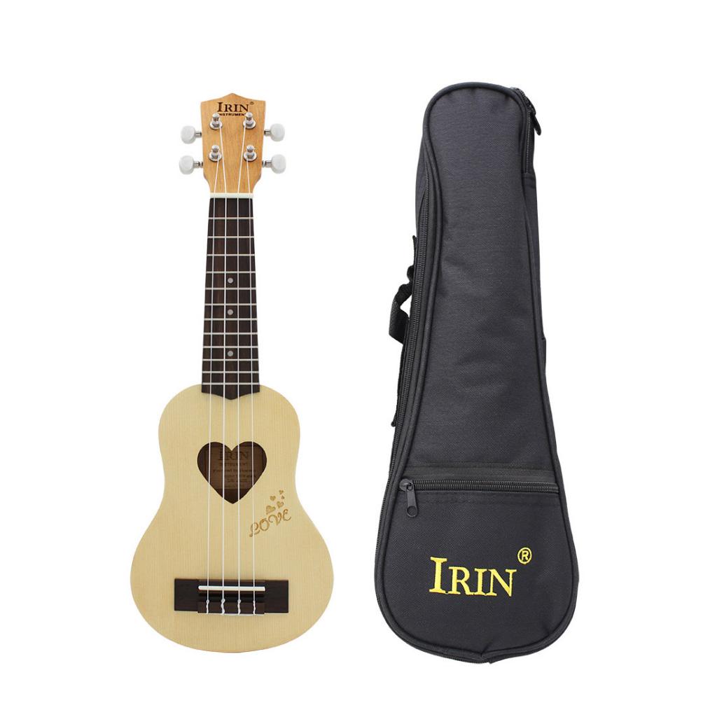 Mini 17 'ukulele 4 string wooden string instrument including storage bag