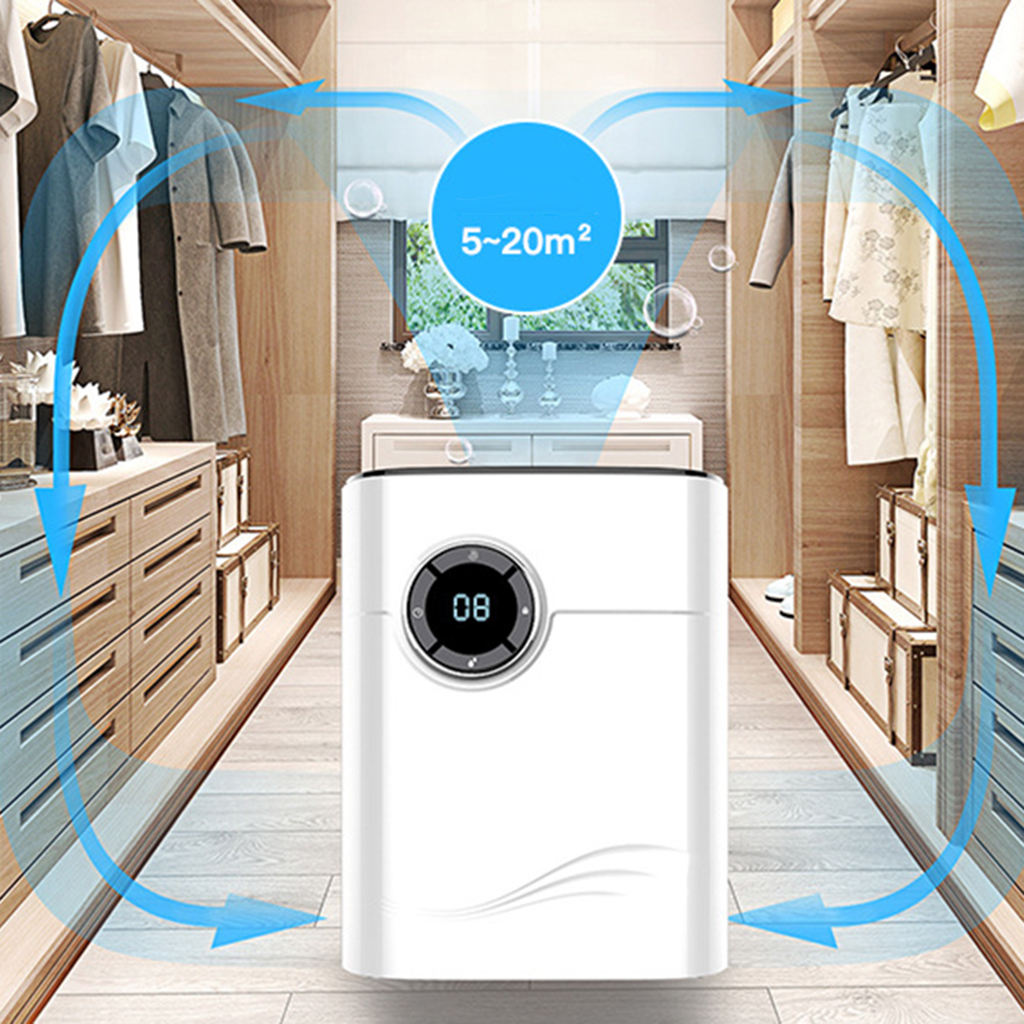 Electric US Plug Dehumidifier with 1200ml Water Tank Auto Shutoff for Home
