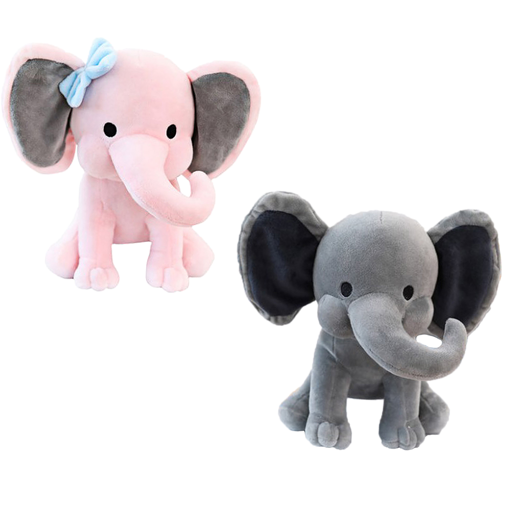 Lovely 9.8 inches Elephant Plush Stuffed Animal Toy for Sleeping Birthday Present for Kids Girls