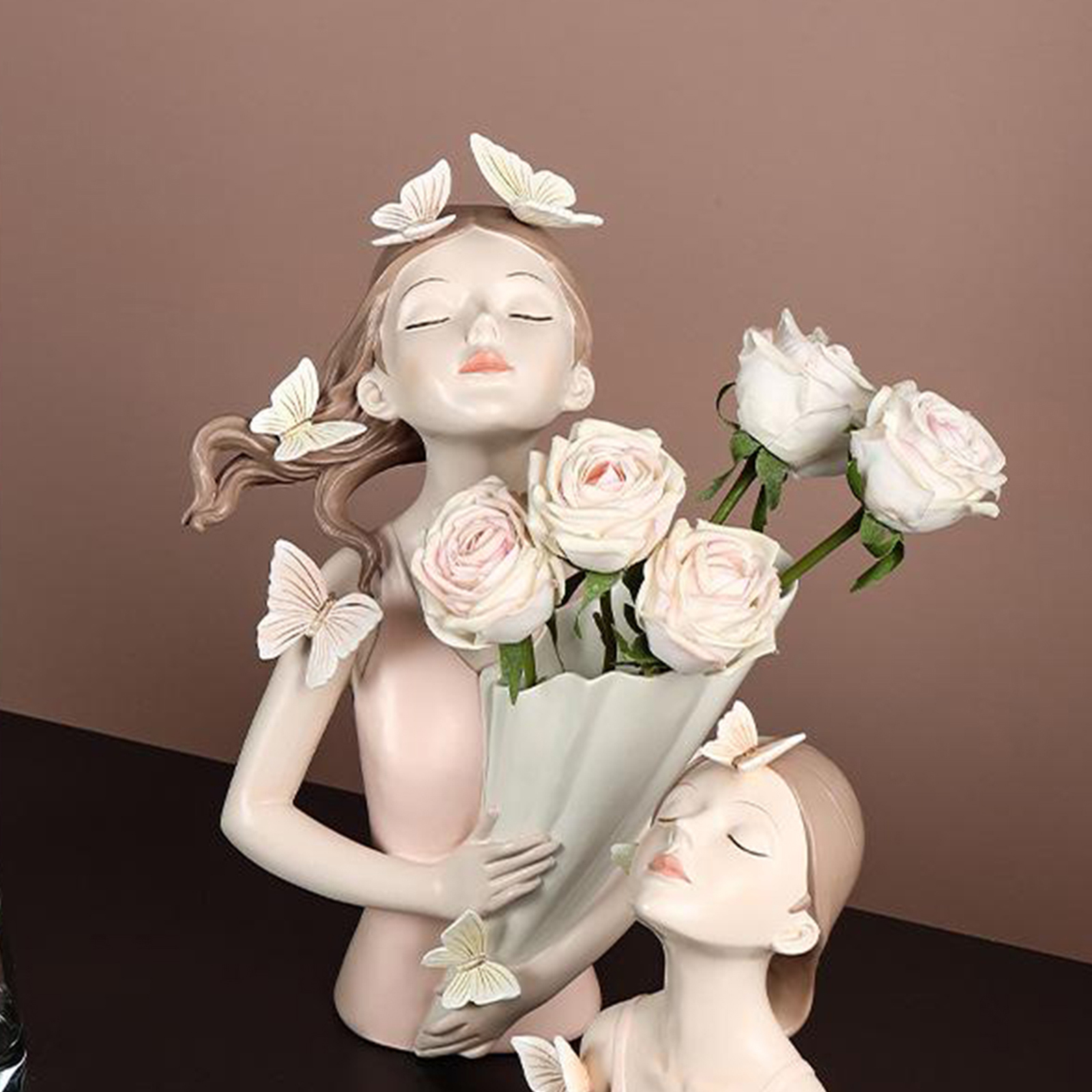 Fashion Butterfly Fairy Girl Decorative Vase Planter Resin Succulent Planter