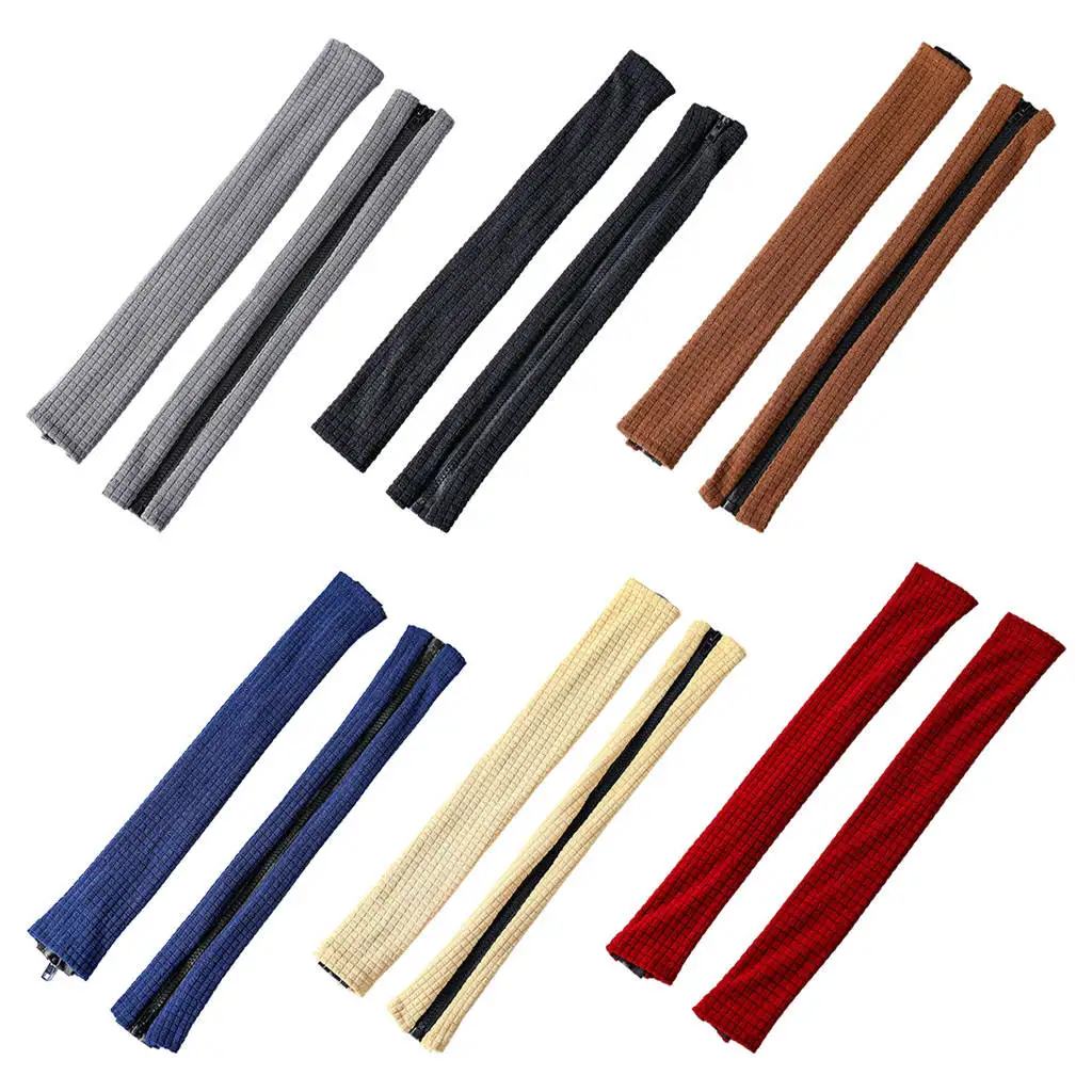 1-Pair Zipper Stretch Elastic Polyester Chair Arm Cover Soft for Desk Chair Office Chair Armrest Slipcover Anti-Slip Removable