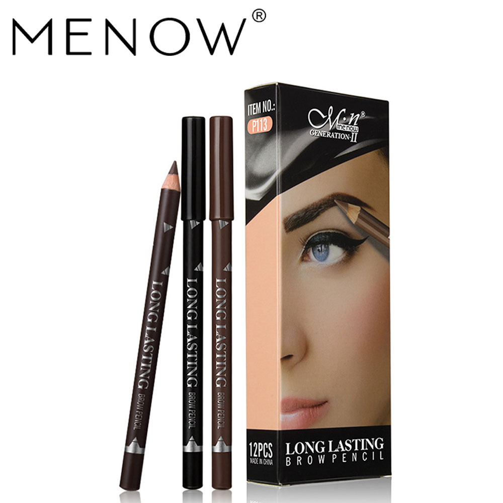 Best of Hot Selling Menow P113 Eyebrow Pencil Wholesale Waterproof And Sweatproof Beginners Easy To Wear Makeup Cosmetic Gift For Girl Reviews & Tips