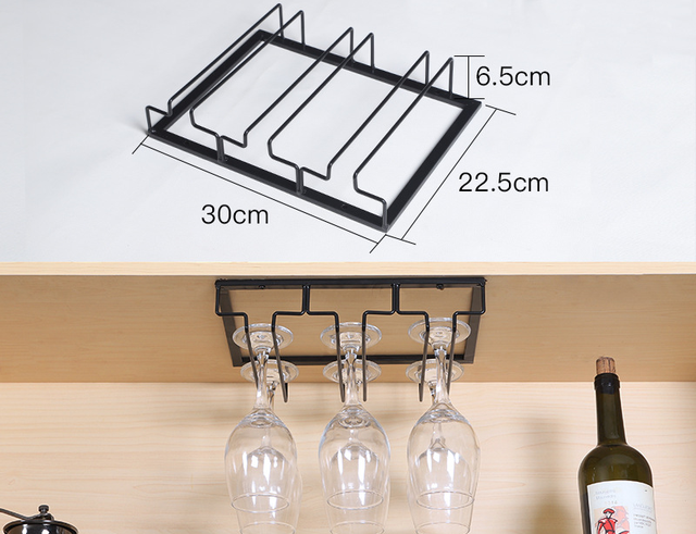 Supporto per bicchiere da vino con montaggio a parete calici in acciaio  inossidabile portaoggetti da appendere a casa sotto l'armadio porta  bicchieri da vino accessori da Bar - AliExpress