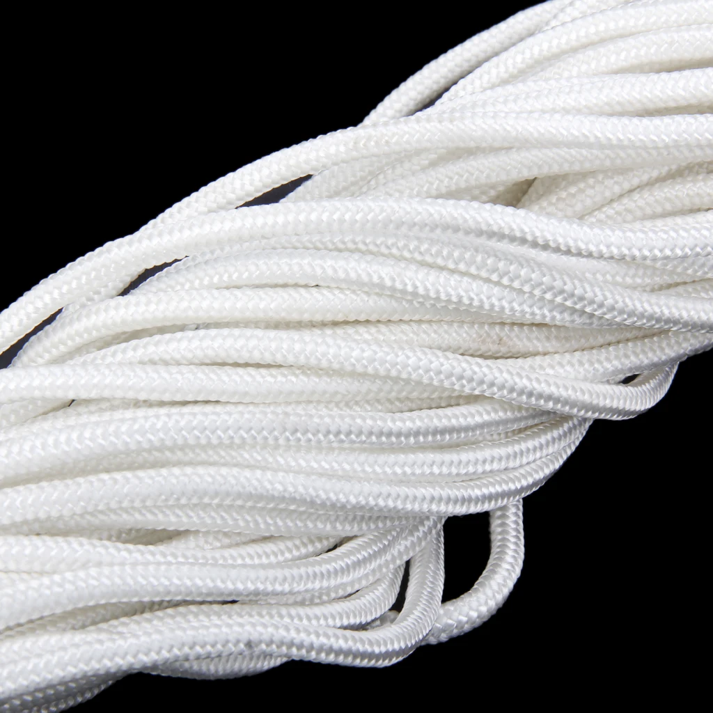 Durable 20 Meters 6MM Twisted Polyester Nylon Braided Boat Mooring Anchor Rope Line Anchor Boat  Rope