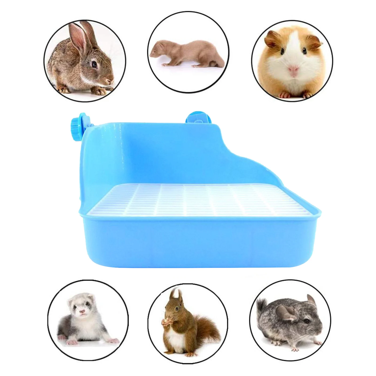 Rabbit Toilet Box Trainer Potty Corner Tray Litter Small Animals Pet Pan For Adult Hamster Guinea Pig Ferret Galesaur Bunny