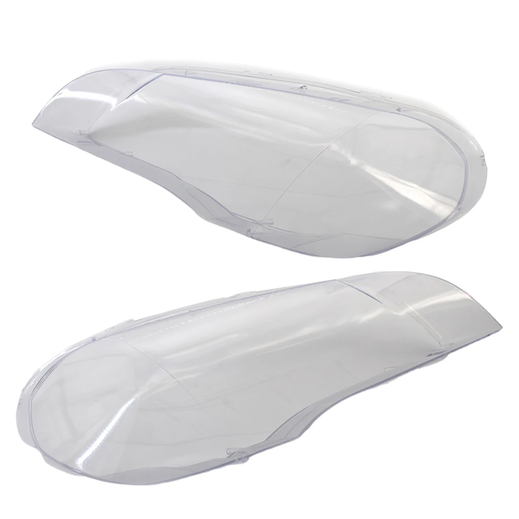 Headlight Lens Cover Clear Head Lamp Lens Shell Cover Replacement Fits for BMW X5 E70 2008-13 63117288997 63117288998